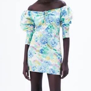 Zara off shoulder floral dress